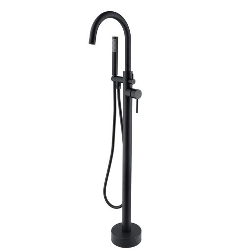 Baterie cada freestanding Axys Seel, alama, negru Baterie cada freestanding Axys Seel, alama, negru