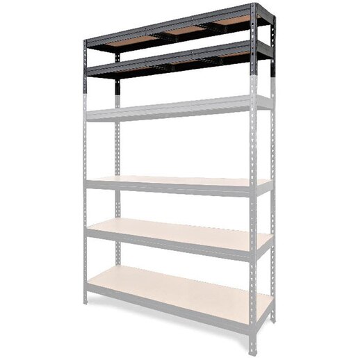 Extensie raft atelier GOODHOME Rivet, otel, 60 x 46 x 165 cm, negru Extensie raft atelier GOODHOME Rivet, otel, 60 x 46 x 165 cm, negru