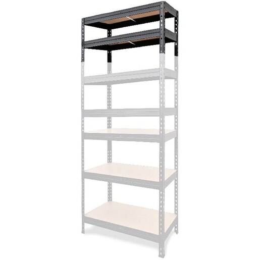 Extensie raft atelier GOODHOME Rivet, otel, 46 x 40 x 97 cm, negru Extensie raft atelier GOODHOME Rivet, otel, 46 x 40 x 97 cm, negru