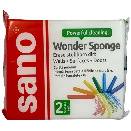 Burete universal SANO Wonder Sponge, 2 bucati Burete universal SANO Wonder Sponge, 2 bucati