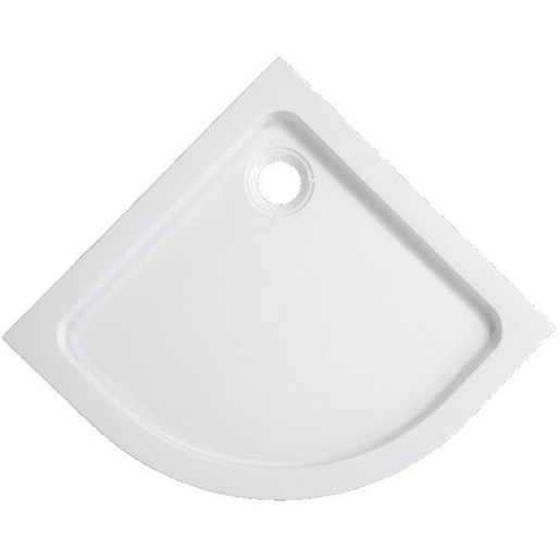 Cadita dus Dommel, semirotunda, ABS si acril, 80 x 80 x 15 cm, alb Cadita dus Dommel, semirotunda, ABS si acril, 80 x 80 x 15 cm, alb