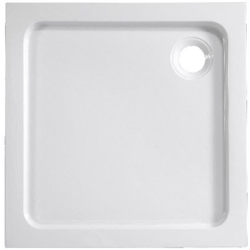 Cadita dus Dommel, patrata, ABS si acril, 90 x 90 x 15 cm, alb Cadita dus Dommel, patrata, ABS si acril, 90 x 90 x 15 cm, alb