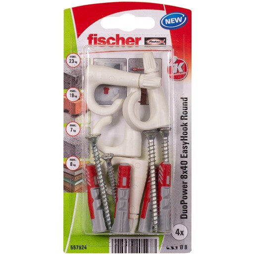 Set dibluri FISCHER DuoPower, 8 x 40mm, 4 bucati Set dibluri FISCHER DuoPower, 8 x 40mm, 4 bucati