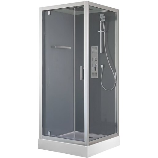 Cabina dus cu hidromasaj GoodHome Beloya, patrata, 90 x 90 x 220 cm, sticla securizata 6mm, profil crom Cabina dus cu hidromasaj GoodHome Beloya, patrata, 90 x 90 x 220 cm, sticla securizata 6mm, profil crom