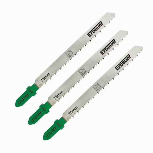 Lame fierastrau Erbauer T101BF, pentru lemn tare, 3-30 mm, 3 buc Lame fierastrau Erbauer T101BF, pentru lemn tare, 3-30 mm, 3 buc