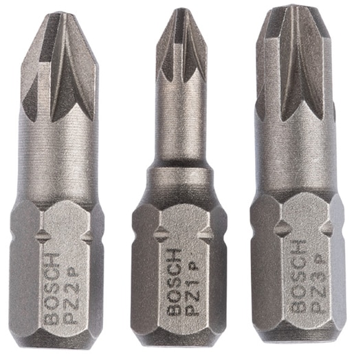 Set biti BOSCH, PZ1, PZ2, PZ3, 25mm, 3 bucati Set biti BOSCH, PZ1, PZ2, PZ3, 25mm, 3 bucati