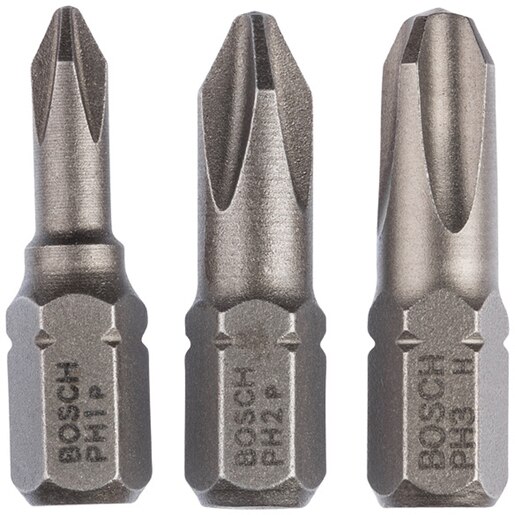 Set biti BOSCH, PZ1, PZ2, PZ3, 25mm, 3 bucati Set biti BOSCH, PZ1, PZ2, PZ3, 25mm, 3 bucati