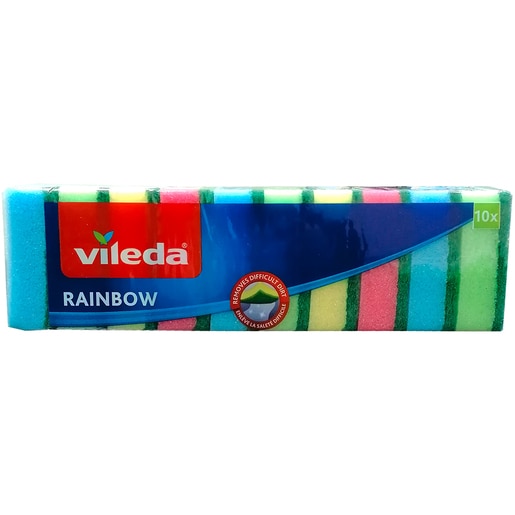 Burete de vase VILEDA Rainbow, 10 bucati Burete de vase VILEDA Rainbow, 10 bucati
