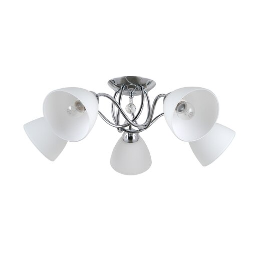 Lampa Lugano, alb, 5 becuri x 40W, E27, IP20 Lampa Lugano, alb, 5 becuri x 40W, E27, IP20
