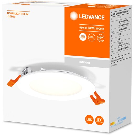 Spot LED LEDVANCE 4058075573130, 8W, 4000K, 120mm, alb Spot LED LEDVANCE 4058075573130, 8W, 4000K, 120mm, alb