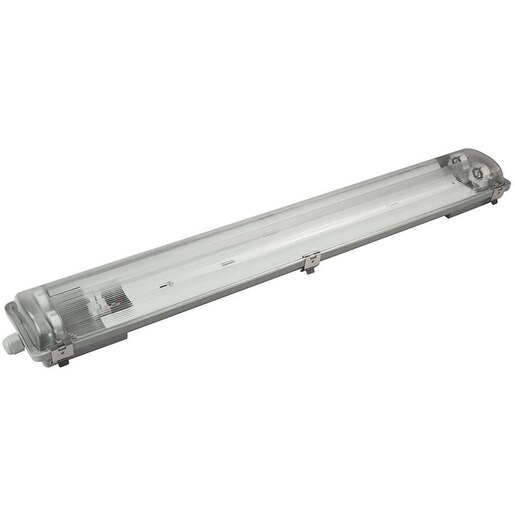 Corp de iluminat pentru tub LED Starke, IP65, 2x60cm, metal, 1 capat Corp de iluminat pentru tub LED Starke, IP65, 2x60cm, metal, 1 capat