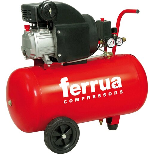 Compresor aer FERRUA RC2, cu ulei, 50 litri, 2 CP, 8 bar Compresor aer FERRUA RC2, cu ulei, 50 litri, 2 CP, 8 bar