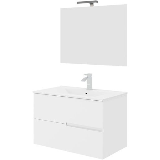 Set mobilier baie Eva, 86 x 51 x 67 cm, alb Set mobilier baie Eva, 86 x 51 x 67 cm, alb