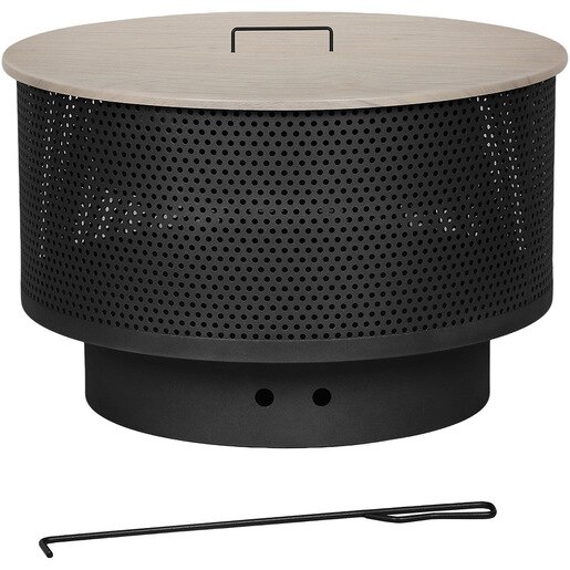 Focar pe carbuni cu blat GOODHOME Aconite, 61 x 38 cm, otel, negru Focar pe carbuni cu blat GOODHOME Aconite, 61 x 38 cm, otel, negru
