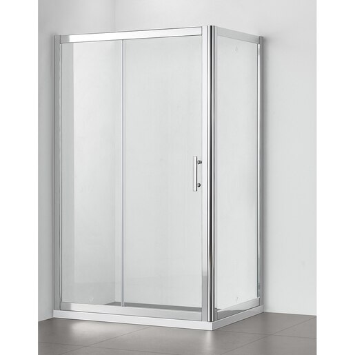 Cabina dus standard BELFORM Clear, dreptunghiulara, aluminiu, 120 x 80 x 185 cm, sticla securizata 5mm, profil crom Cabina dus standard BELFORM Clear, dreptunghiulara, aluminiu, 120 x 80 x 185 cm, sticla securizata 5mm, profil crom