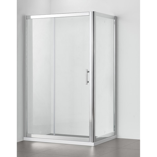 Cabina dus standard BELFORM Clear, dreptunghiulara, aluminiu, 100 x 80 x 185 cm, sticla securizata 5mm, profil crom Cabina dus standard BELFORM Clear, dreptunghiulara, aluminiu, 100 x 80 x 185 cm, sticla securizata 5mm, profil crom