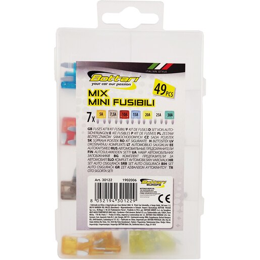 Sigurante auto fuzibile BOTTARI Mix, 49buc Sigurante auto fuzibile BOTTARI Mix, 49buc
