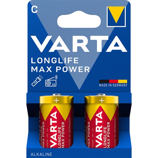 Baterii VARTA Long Life Max, LR14, 1.5V, 2 bucati Baterii VARTA Long Life Max, LR14, 1.5V, 2 bucati