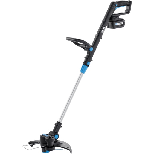 Trimmer pentru gazon MAC ALLIESTER, 18V, 5.0AH, 30 cm, negru-albastru Trimmer pentru gazon MAC ALLIESTER, 18V, 5.0AH, 30 cm, negru-albastru