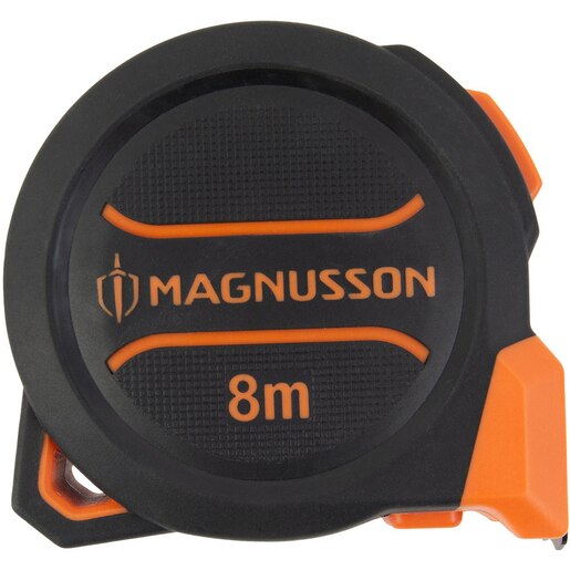 Ruleta magnetica MAGNUSSON, plastic ABS, 8 m, negru-portocaliu Ruleta magnetica MAGNUSSON, plastic ABS, 8 m, negru-portocaliu