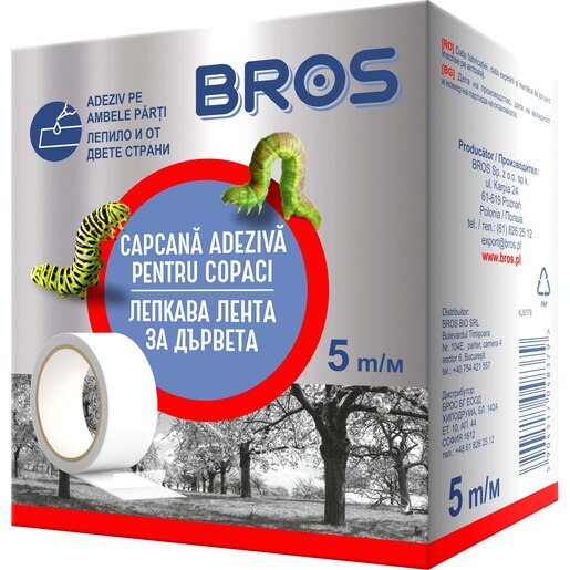 Capcana adeziva impotriva insectelor pentru copaci BROS, 5 m Capcana adeziva impotriva insectelor pentru copaci BROS, 5 m