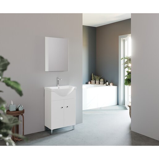 Set mobilier baie Best, 3 piese, 50 cm, alb Set mobilier baie Best, 3 piese, 50 cm, alb