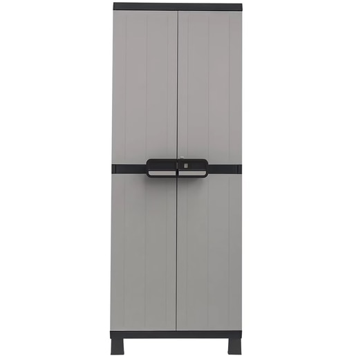 Dulap GOODHOME Links, plastic, 65 x 37 x 173 cm, gri-negru Dulap GOODHOME Links, plastic, 65 x 37 x 173 cm, gri-negru