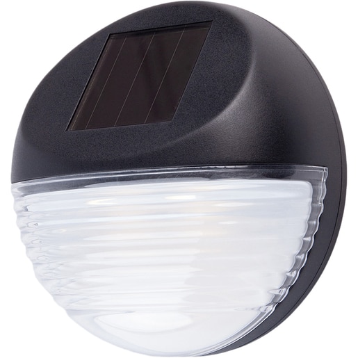Aplica solara de exterior, 0.06W, LED incorporat, negru Aplica solara de exterior, 0.06W, LED incorporat, negru