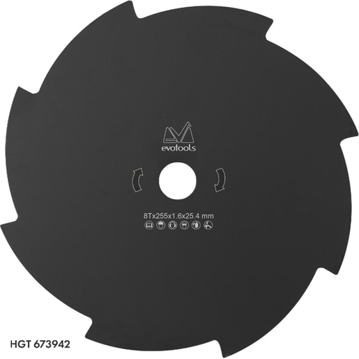 Disc motocoasa EVOTOOLS, 255mm, 8 dinti, otel, negru Disc motocoasa EVOTOOLS, 255mm, 8 dinti, otel, negru