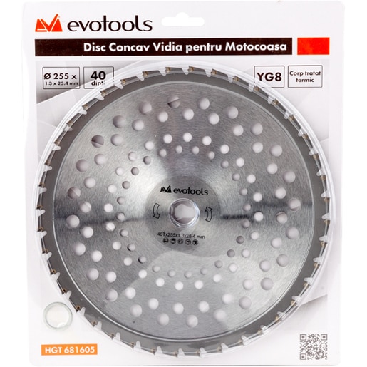 Disc vidia concav motocoasa EVOTOOLS, otel, 250mm Disc vidia concav motocoasa EVOTOOLS, otel, 250mm