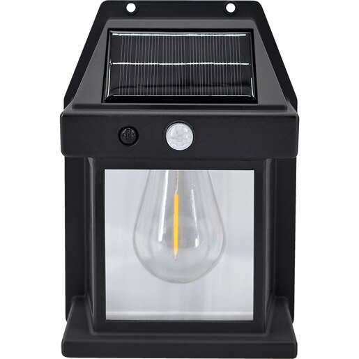 Aplica solara, 0.06W, LED incorporat, negru Aplica solara, 0.06W, LED incorporat, negru