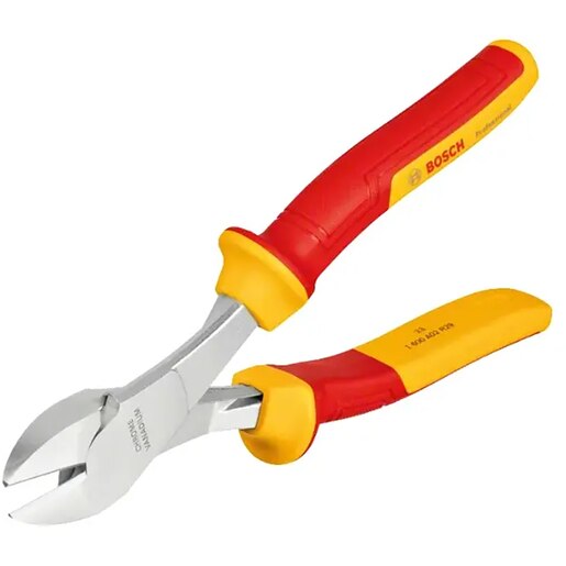 Cleste de taiere diagonala BOCH VDE, 20 cm, galben-rosu Cleste de taiere diagonala BOCH VDE, 20 cm, galben-rosu