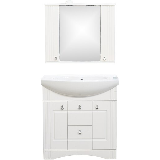 Oglinda baie cu dulap SANITOP Algo, 100 x 20 x 73 cm, iluminare LED, alb Oglinda baie cu dulap SANITOP Algo, 100 x 20 x 73 cm, iluminare LED, alb