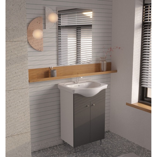 Set mobilier baie SANITOP Joy, 60 cm, gri Set mobilier baie SANITOP Joy, 60 cm, gri