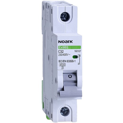 Siguranta automata modulara NOARK 102127, 1P, 32A, curba C Siguranta automata modulara NOARK 102127, 1P, 32A, curba C