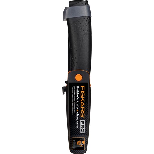 Cutit FISKARS, ascutitor, otel inoxidabil, negru Cutit FISKARS, ascutitor, otel inoxidabil, negru
