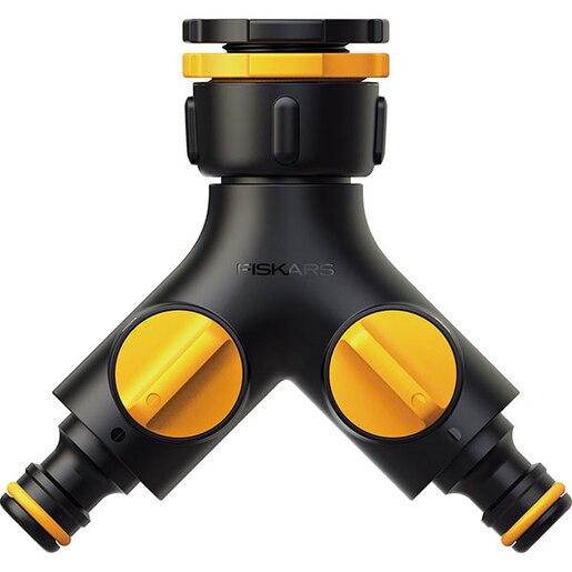 Racord robinet dublu FISKARS Multisplit 1027061, valve on/off Racord robinet dublu FISKARS Multisplit 1027061, valve on/off