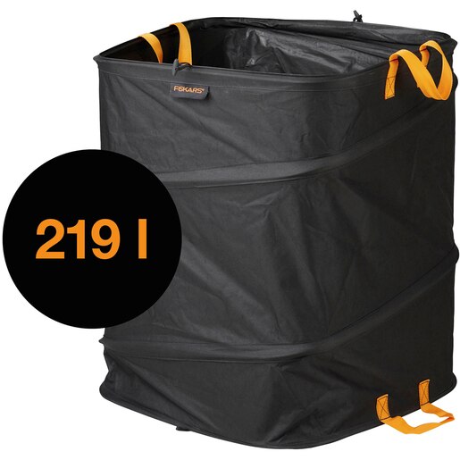 Sac gradina FISKARS PopUp Ergo, 219l, textil, negru Sac gradina FISKARS PopUp Ergo, 219l, textil, negru