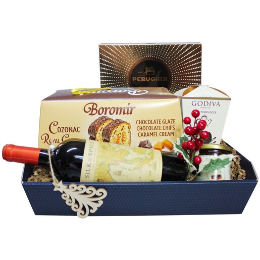 Cos cadou LUXURY BASKETS Craciun Silk&Spice 6CSS Cos cadou LUXURY BASKETS Craciun Silk&Spice 6CSS