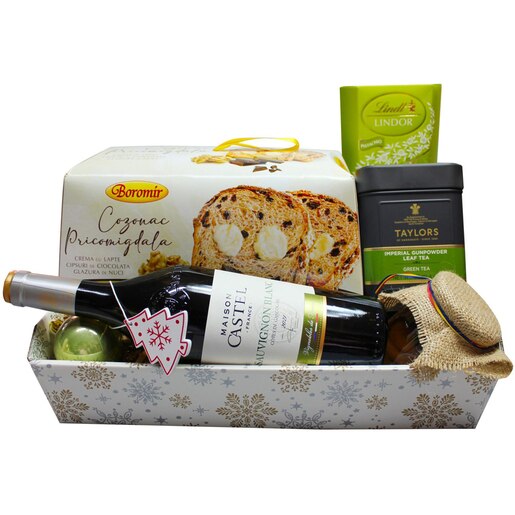 Cos cadou LUXURY BASKETS Craciun Green Gourmet 6CGG Cos cadou LUXURY BASKETS Craciun Green Gourmet 6CGG