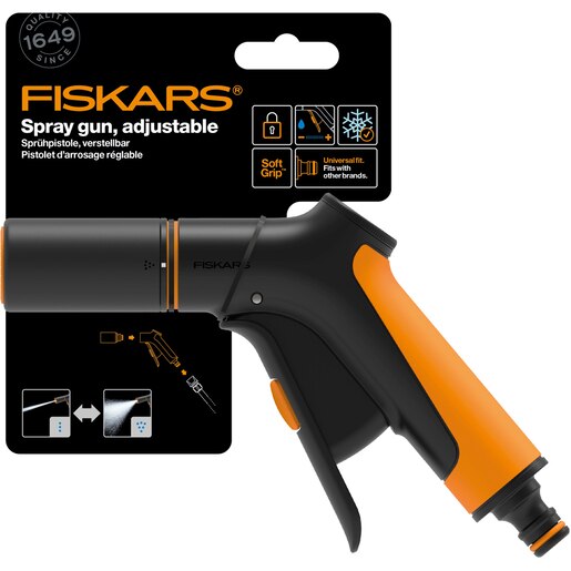 Pistol pentru stropit FISKARS 1065484, ajustabil, control frontal Pistol pentru stropit FISKARS 1065484, ajustabil, control frontal