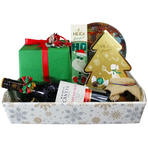 Cos cadou LUXURY BASKETS Red&Green Christmas 7RGC Cos cadou LUXURY BASKETS Red&Green Christmas 7RGC