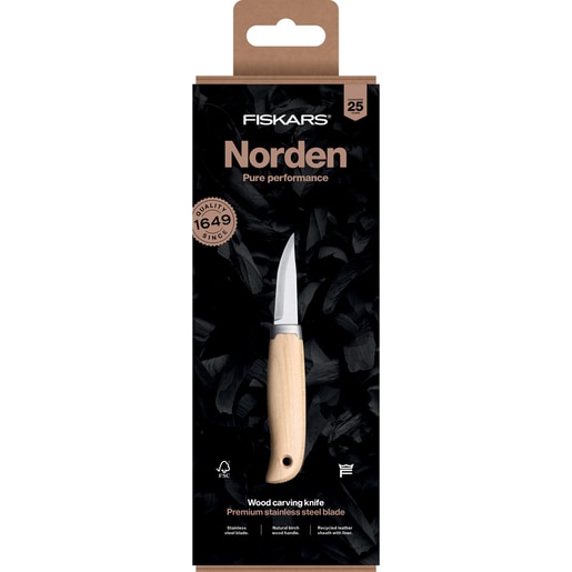 Cutit FISKARS Norden, otel inoxidabil, argintiu , maro Cutit FISKARS Norden, otel inoxidabil, argintiu , maro