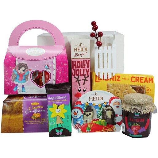 Cadou special copii LUXURY BASKETS Craciun Pink 8SCCP Cadou special copii LUXURY BASKETS Craciun Pink 8SCCP