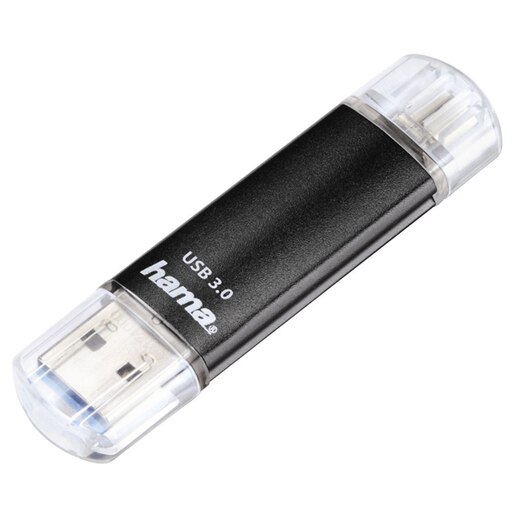 Memorie USB HAMA Laeta Twin 124001, USB 2.0-microUSB, 128GB, 40MBs, negru Memorie USB HAMA Laeta Twin 124001, USB 2.0-microUSB, 128GB, 40MBs, negru