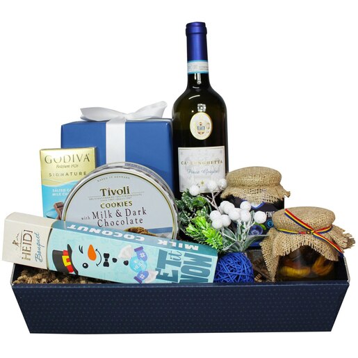 Cos cadou LUXURY BASKETS Beautiful Blue 8BB Cos cadou LUXURY BASKETS Beautiful Blue 8BB