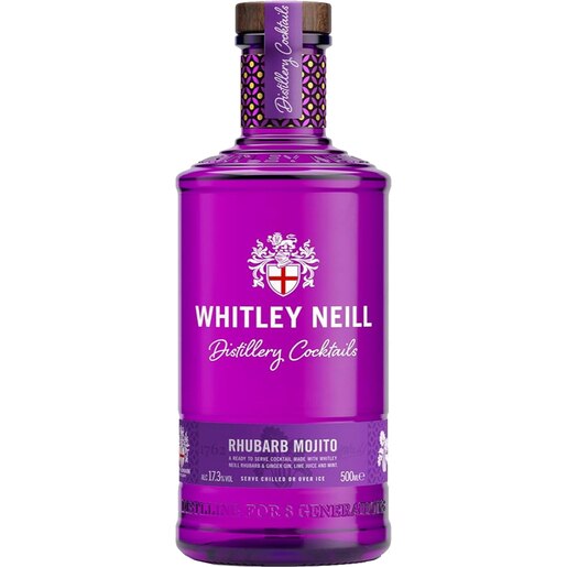 Cocktail cu alcool Whitley Neill Gin & Rhubarb Mojito, 0.5L Cocktail cu alcool Whitley Neill Gin & Rhubarb Mojito, 0.5L