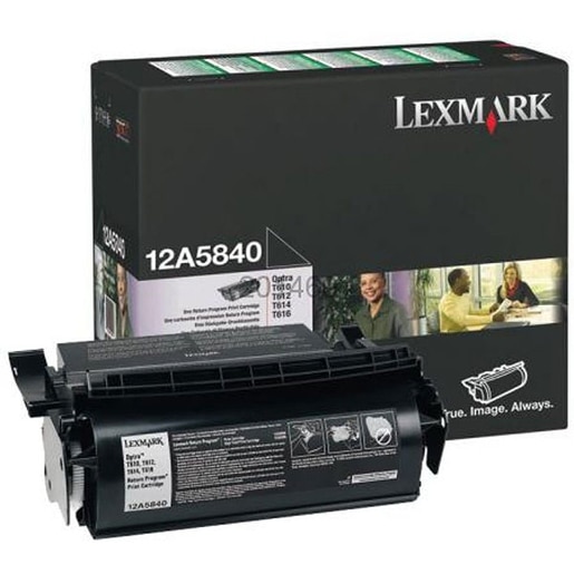 Toner original LEXMARK 12A5840 CTG OPTRA T Return Program, negru Toner original LEXMARK 12A5840 CTG OPTRA T Return Program, negru
