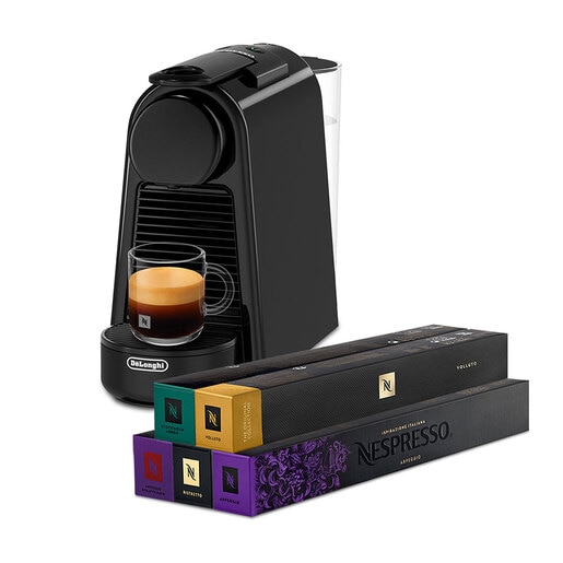 Pachet espressor capsule NESPRESSO Essenza Mini + 50 capsule, 0.7l, 1260W, 19 bar, negru Pachet espressor capsule NESPRESSO Essenza Mini + 50 capsule, 0.7l, 1260W, 19 bar, negru