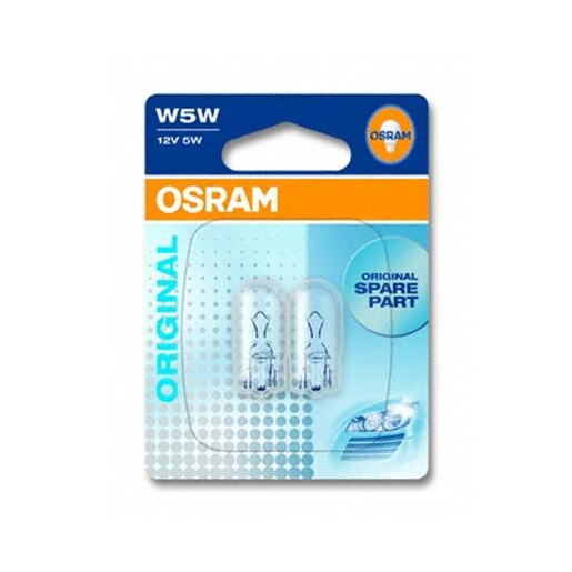 Bec auto OSRAM Original, 12V, 5W W5W, 2 buc Bec auto OSRAM Original, 12V, 5W W5W, 2 buc